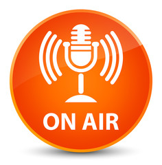 Wall Mural - On air (mic icon) elegant orange round button