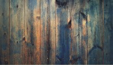 Vintage Blue Wood Texture Background With Knots And Nails