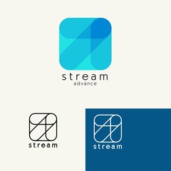 Arrow . Trendy minimalistic template design for logos, emblems, symbols, Icon. Vector elements with business card