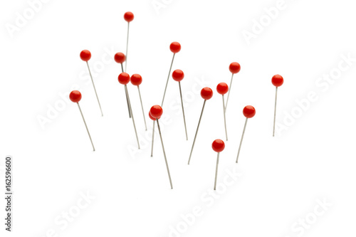 Stampe Push pins isolated on white background.