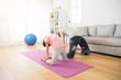© PR Image Factory - concept of family activities of yoga exercise