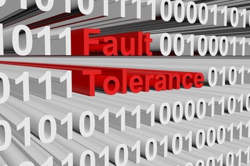 Wall Mural - fault tolerance in the form of binary code, 3d illustration