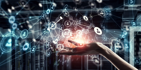 Poster - Wireless connection futuristic concept