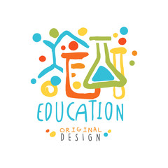 Canvas Print - Education label original design, back to school logo