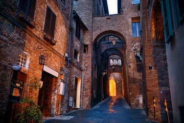 Wall Mural - Siena street archway