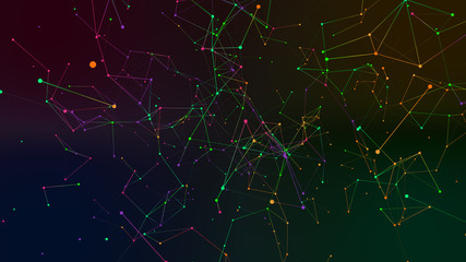 Wall Mural - colored geometry abstract background