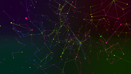 Wall Mural - colored geometry abstract background