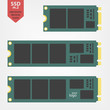 M.2 Solid State Drive (SSD). M and B key standart. Mock Up for logo of manufacturer