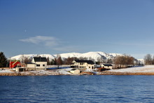 Houses Inside The Maurnes Bathavna-marina Compound. Sortland Kommune-Hinnoya-Nordland Fylke-Vesteralen-Norway. 0025