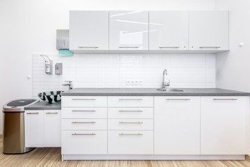 Clinic office with white cabinets