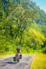 Wall Mural - Cycling through Sumbava