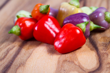 Wall Mural - miniature colorful peppers