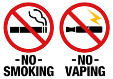 No Smoking Including Electronic Cigarettes Sign.