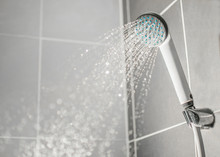 Droplets Flowing From Shower