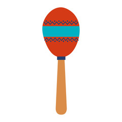 maracas tropical instrument icon vector illustration design