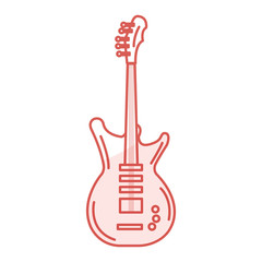 Poster - electric guitar instrument isolated icon vector illustration design