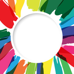Wall Mural - colored splashes in abstract shape
