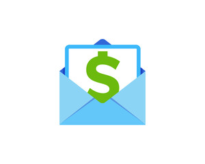 Wall Mural - Money Mail Icon Logo Design Element