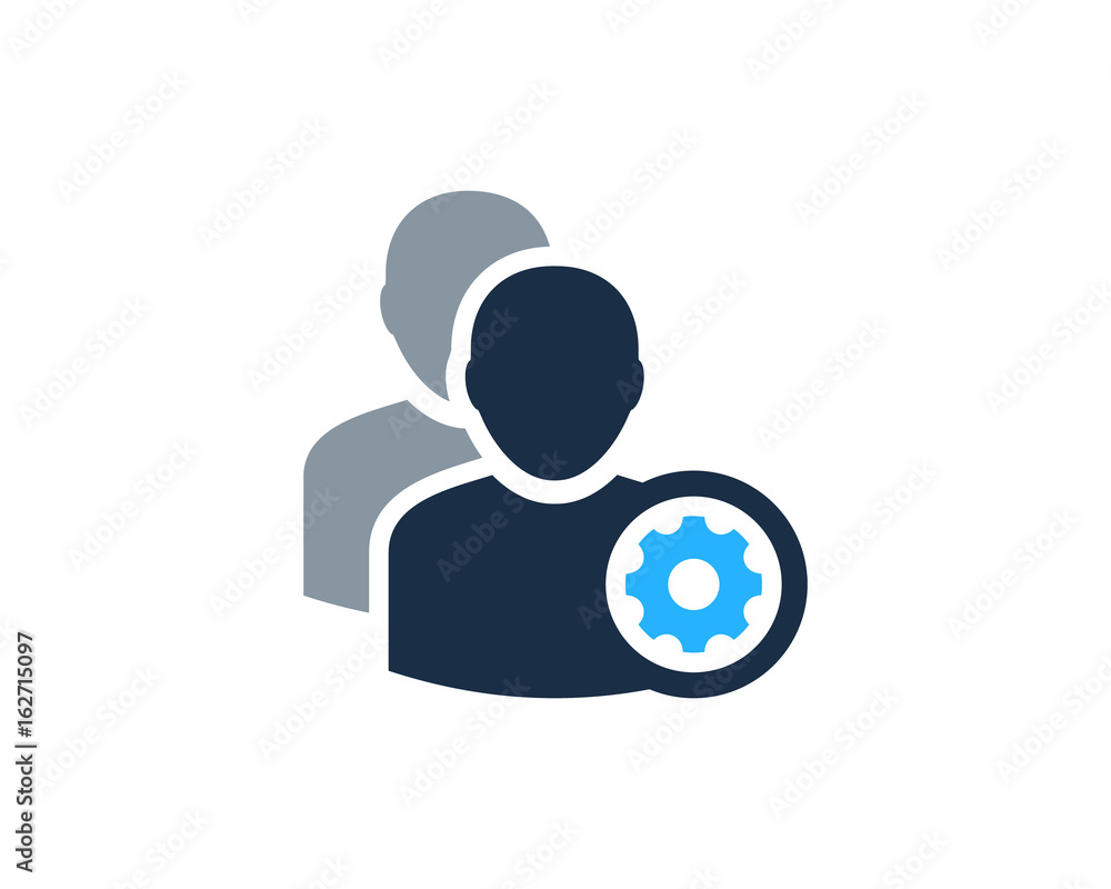 Manage Multi User Icon Logo Design Element Stock Vector | Adobe Stock