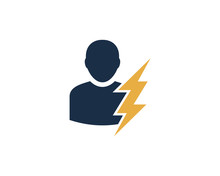 Power User Icon Logo Design Element
