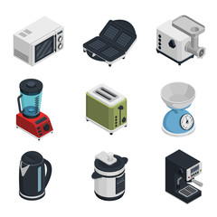 Canvas Print - Kitchen Appliances Icons Set