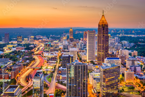Plakat Atlanta, Georgia, USA Skyline