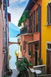 Fototapeta Uliczki - Colourful houses in Varenna, Lago di Como, Italy