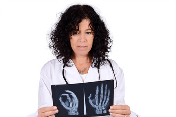 Wall Mural - Medical doctor woman with xray.