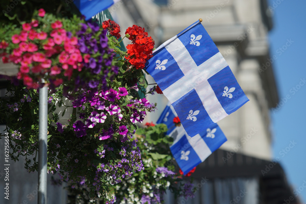 Flag of Quebec - obrazy, fototapety, plakaty 