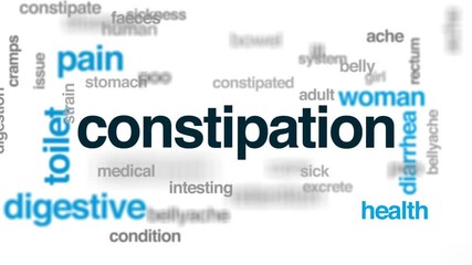 Poster - Constipation animated word cloud, text design animation.