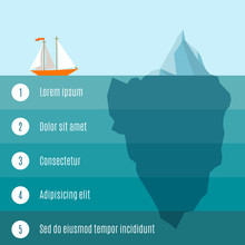 Ship Meets  An Iceberg - Infographic Template