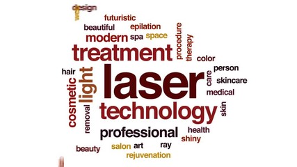 Wall Mural - Laser animated word cloud, text design animation.