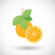 © runlenarun - Orange fruit vector flat icon