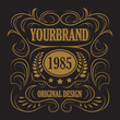 © Igor - Antique label, vintage frame design, retro logo.