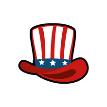 Uncle Sam Hat Icon Vector Illustration Graphic Design