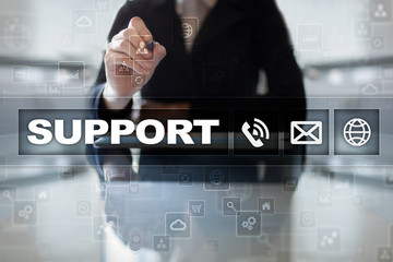 Technical support. Customer help. Business and technology concept.