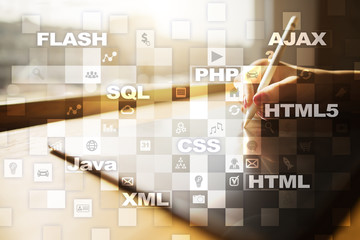 web development. programming. internet and technology concept.