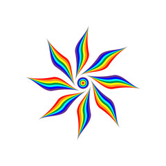 Wall Mural - Rainbow flower sign 10.04