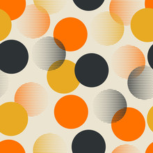 Seamless Retro Pattern With Dots