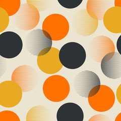Poster - seamless retro pattern with dots