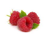 Fototapeta  - Raspberry with leaves