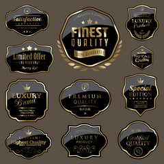 Wall Mural - Luxury black vintage labels