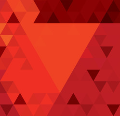 Wall Mural - Red geometric pattern, abstract background template.