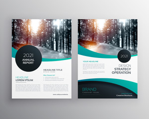 Poster - annual report brochure flyer design leaflet cover presentation template in blue color