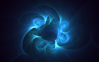 Wall Mural - 3D rendering abstract fractal light background