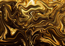 Abstract Black And Gold Watercolor Texture Background. Oil Painting Style.