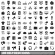 © ylivdesign - 100 help desk icons set, simple style