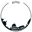 Isolated Rome skyline