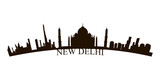 Fototapeta Las - Isolated New Delhi skyline