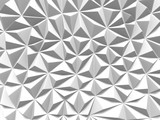 Fototapeta Perspektywa 3d - White triangle pattern surface. Abstract geometric background